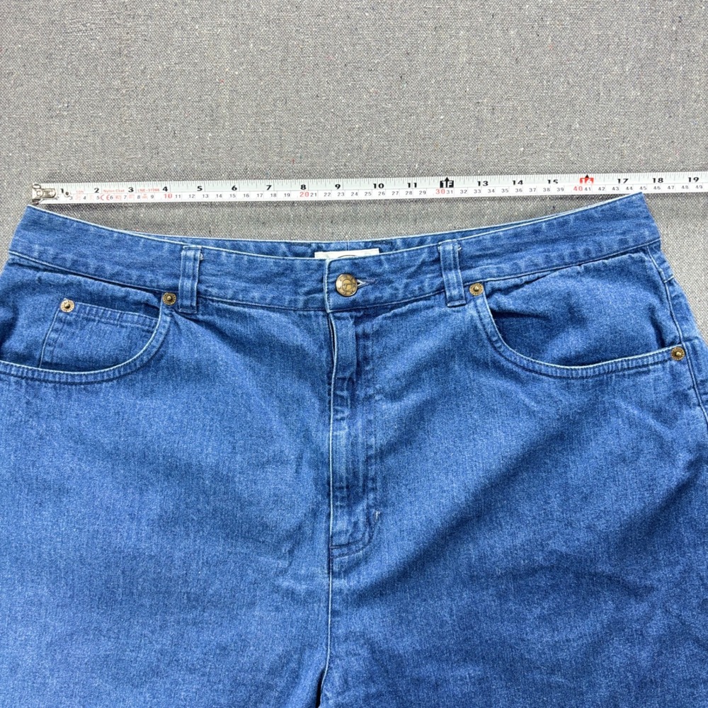 Talbots Vintage High Rise Blue Denim Shorts Size 18 Coastal Grandma - Picture 5 of 8